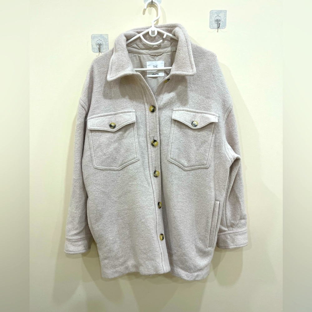 Wilfred Beige Teddy Jacket with Button Details